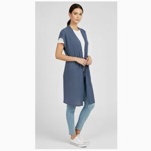 Lafayette 148 New York Vest Blue Marled
Long Line Hemp Cardigan Size S